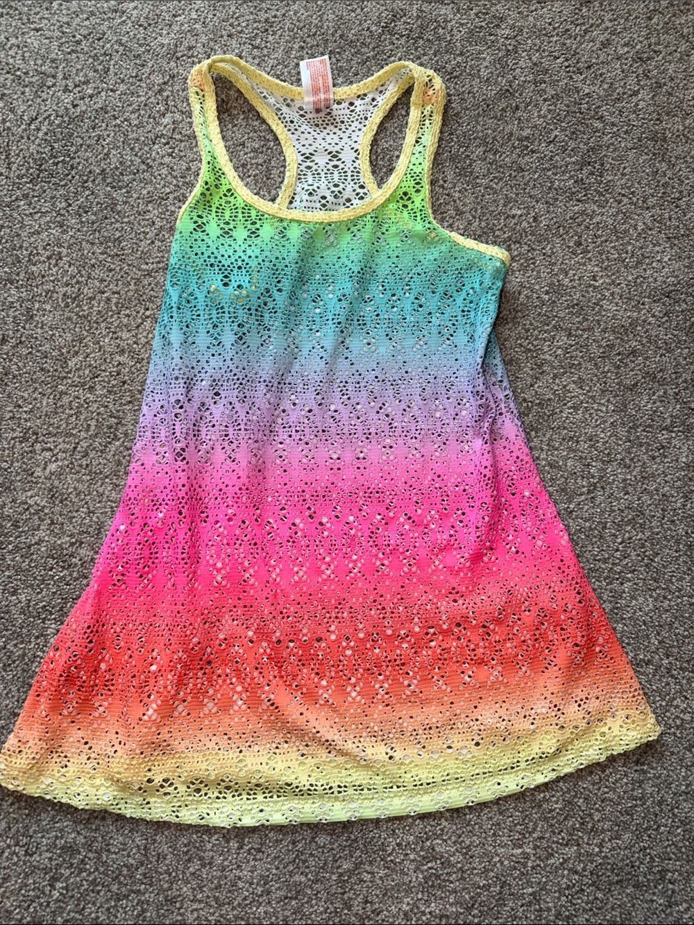 Rainbow Swim Cover Up Girls Size Small 6/7